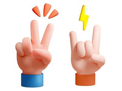 Hand Bie Gesture Small Gesture Cartoon Small Hand Animation Small Hand 3d model