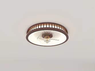 Modern Middle Style Bedroom Fan Light 3d model