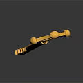 Shiny Golden Key With Metallic Finish As Elegant Household Accessory For Daily Use