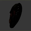 Realistic Ape Head 3D Model With Detailed Facial Features And Dark Background