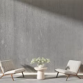 Micro cement background wall texture paint cement paint leisure sofa coffee table 3d model