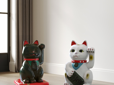 Modern lucky cat 3d model