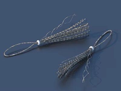 Decorative Tassel Rope For Household Decor With Woven Fringe And White Bead 3d model