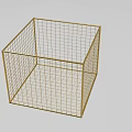 Gold Square Wire Mesh Storage Basket With Open Grid Design For Home Organization