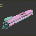 Modern Silver Streamlined Train With Red Headlights And Roof Details On Dark Background