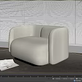Modern single sofa 3d model
