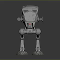 Mechanical Armored Walker Robot With Reinforced Legs And Joint Mechanisms