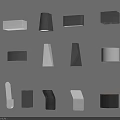 Modern Minimalist Wall Lamps With Various Geometric Shapes In Black White Gray For Home Decor