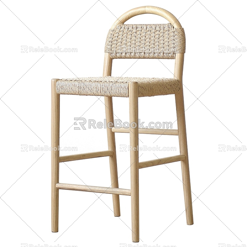 Woven Bar Chair 3d model