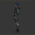 Tactical Explorer Character And Beast Companion With Green Jacket And Blue Cap
