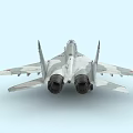 Camouflage Military Fighter Jet With Twin Tail Fins Pointed Nose And Sleek Design