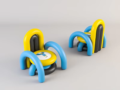 Modern Children's Chair Home Chair 3d model