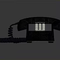 Vintage Black Electronic Telephone With Classic Keypad Panel And Retro Design