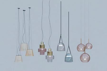 Modern chandelier metal small chandelier 3d model