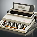 Vintage OMPAIR Electronic Typewriter With Retro Keyboard And Display Window Design