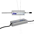Mean Well Power Supplies With Metal Case And Connected Cables