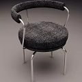 Modern Leisure Chairs with Armrests in Beige Brown Gray White Fabric and Leather