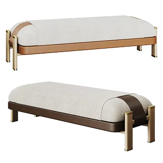 Modern Sofa Stool Low Stool Bench Bed End Stool 3d model