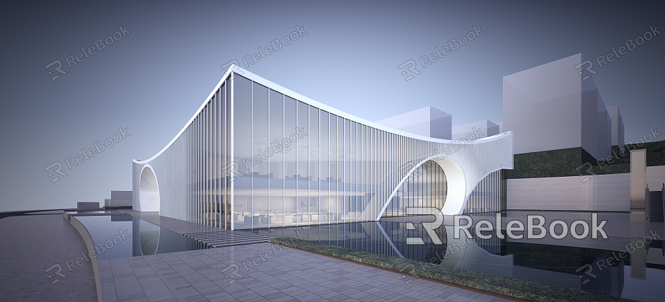 Modern Architecture Creative Sales Office Club Appearance model