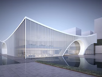 Modern Architecture Creative Sales Office Club Appearance 3d model