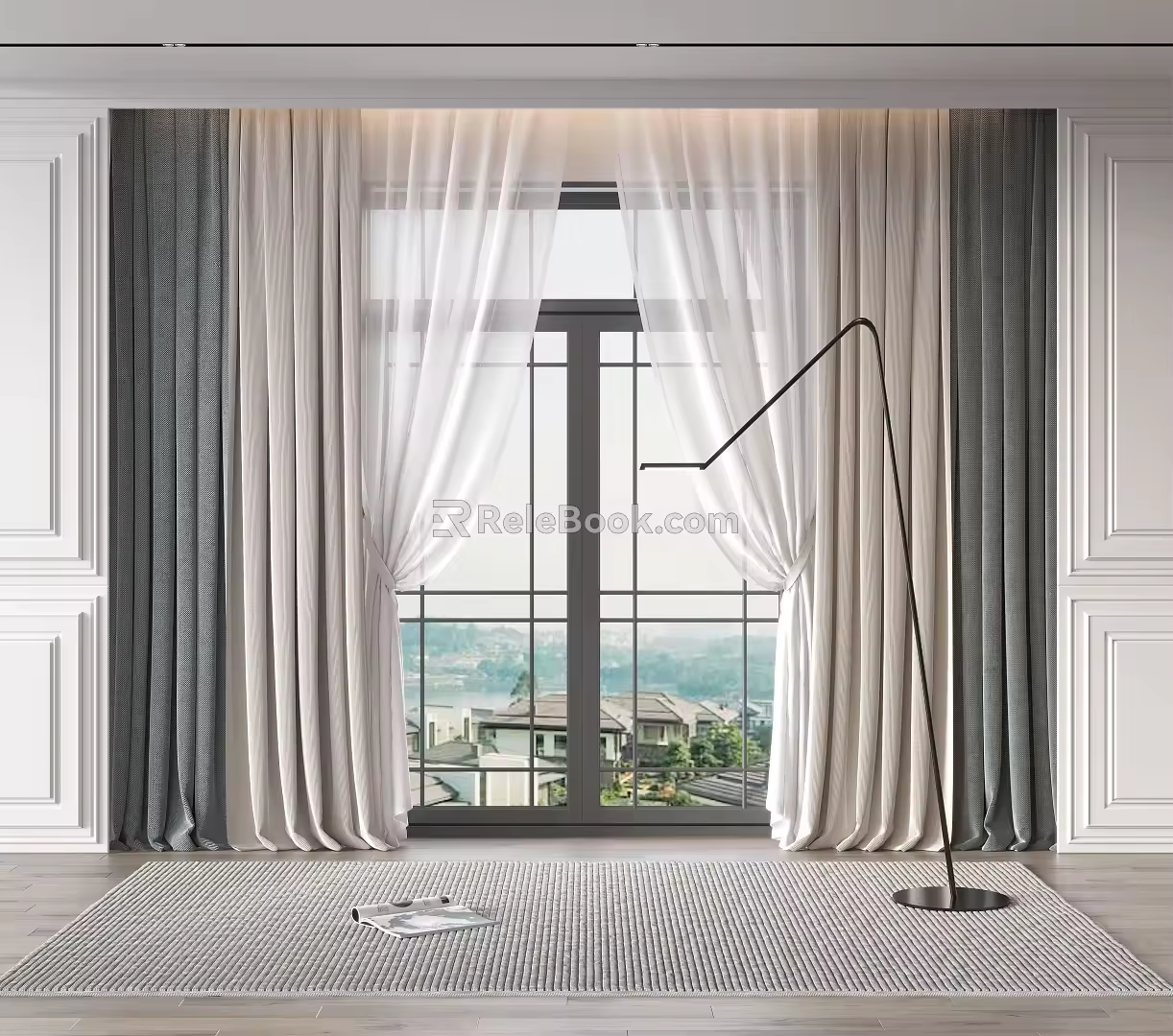 Modern Curtains 3d model