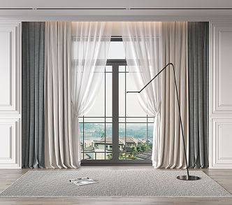 Modern Curtains 3d model