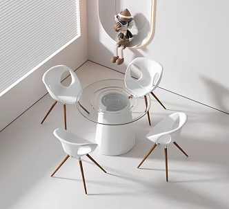 Casual tables and chairs 3d model
