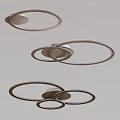 Modern Circular Ring Ceiling Lights With Sleek White Design For Contemporary Rooms 3d model
