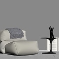 Modern Lazy Sofa Single Sofa 3d model