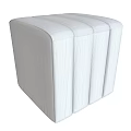 Modern Upholstered Ottoman Footstools in Blue and Gray for Living Room Decor