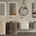 Sink basin sink smart mirror scene number 3d model