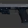 Modern Pistol With Futuristic Design Metal Slide Black Textured Grip And Tactical Features