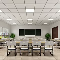 modern classroom 3d model