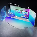 Modern Exhibition Booth Design With Blue Zone Technology And Innovation Since 2006