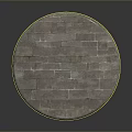 Gray Cylindrical Brick Structure With Textured Surface On Dark Smooth Background 3d model