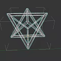 Red Geometric Star Shaped Jewelry Pendant With Modern Stylish Design Elements
