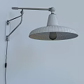 Modern Black Wall Lamp With Adjustable Swing Arm And Stylish Design 3d model