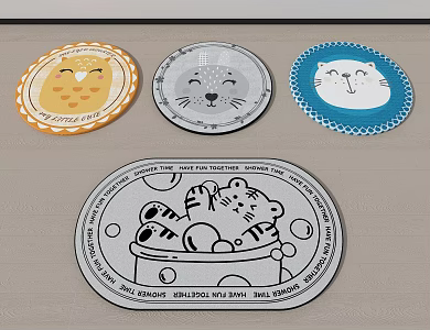 Children's Carpet Round Carpet 3d model