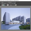 Modern Residential Building Complex With Community Center And Landscaping In Evening Light