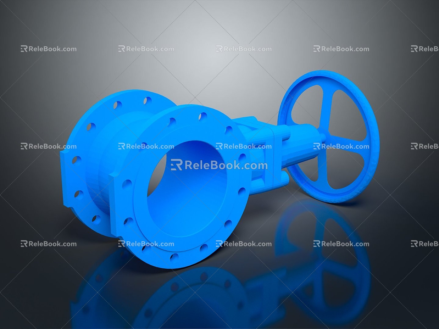 Valve iron pipe fitting flange tee joint pipe water pipe valve water pipe valve tool model