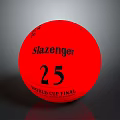 Slazenger Red Cricket Ball Featuring World Cup Final 25 Logo
