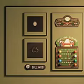 Billiard Themed Wall Decor With Frames Clock And Signs 3d model