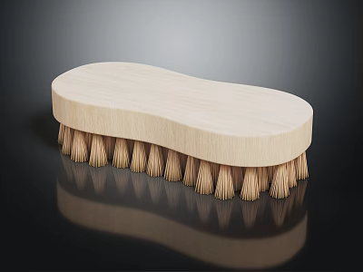 Wooden Clothing Care Brush For Garment Cleaning And Fabric Maintenance 3d model
