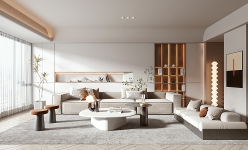 New Chinese Living Room 3d model