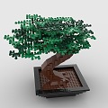 LEGO toy blocks bonsai plant decorations 3d model