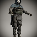 All Saints Skeleton Props Game Character Horror Character Soldier Ghost 3d model