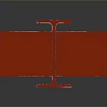 Red Long Strip Metal Part With Smooth Surface And Metallic Finish