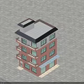 Detached Villa With Pink Exterior Three Floors Balconies Windows Black Roof And Green Lawn