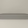 Minimalist Modern Gray Coffee Table With Smooth Surface And Two Tier Design