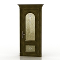 European style solid wood door interior door door 3d model